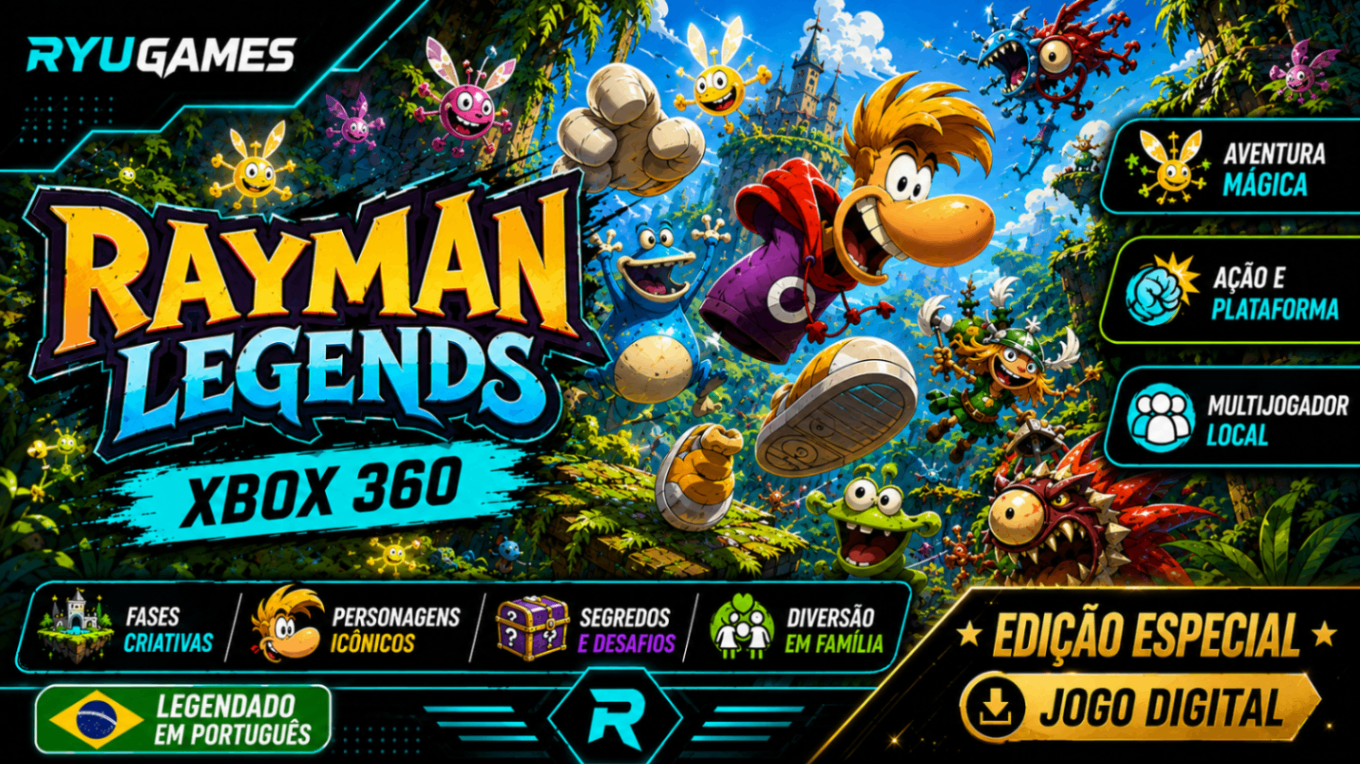 RAYMAN LEGENDS – XBOX 360 (LEGENDADO PT-BR)